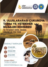 9. Uluslararası Çukurova Tarım ve  Veteriner Bilimleri Kongresi