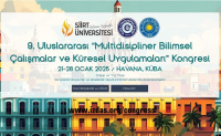 9. Uluslararası Multidisipliner Bilimsel Araştırmalar ve Küresel Çalışmalar Kongresi